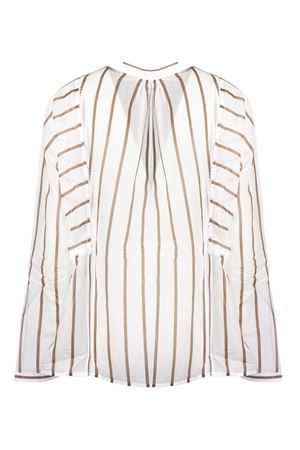 Camicia a righe verticali in misto cotone e seta SEMI COUTURE | Y6SK60RG105